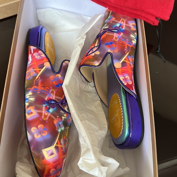 ⭐️⭐️⭐️SOLD ⭐️⭐️⭐️Christian Louboutin Navy Coolito Disco Mule Slippers - Picture 16 of 17